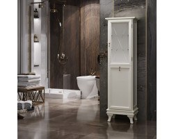 Пенал напольный слоновая кость с бельевой корзиной R Opadiris Борджи Z0000012565