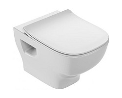 Унитаз подвесной Jacob Delafon Struktura EDF102-00 + E70025-00 безободковый, с сиденьем микролифт, белый