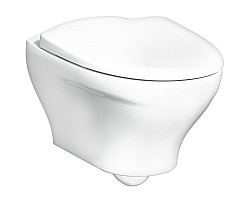 Унитаз подвесной Gustavsberg Estetic C+ GB1183300R1030 безободковый, с сиденьем микролифт, белый