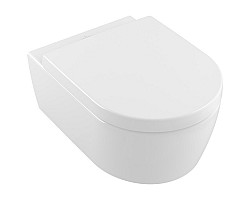 Унитаз подвесной Villeroy & Boch Avento 5656HR01 безободковый, с сиденьем микролифт, альпийский белый