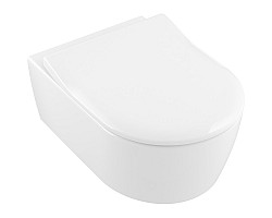 Унитаз подвесной Villeroy & Boch Avento 5656RS01 безободковый, с сиденьем микролифт, альпийский белый