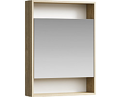 Зеркальный шкаф 60x80 см дуб балтийский L\/R Aqwella City SIT0406DB