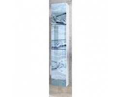 Пенал подвесной голубой мрамор\/белый глянец L Marka One Lacio У73229