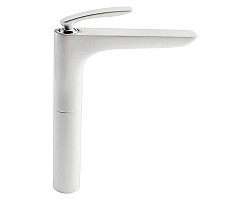 Смеситель для раковины Kludi Balance White 522969175 без донного клапана, хром\/белый