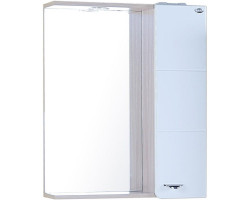 Зеркальный шкаф 58x71,6 см белый глянец\/ясень шимо R Onika Стиль 205833