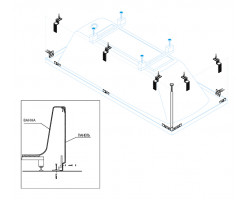 Универсальный установочный комплект для 2-х панелей прямоугольной акриловой ванны CEZARES CZR-SCR-FIX-KIT
