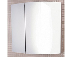 Зеркальный шкаф 60x61 см белый глянец Comforty Лаура 00003119850