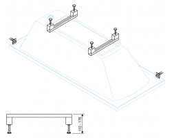Универсальный комплект ног для прямоугольных акриловых ванн CEZARES LEG-KIT-100