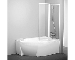 Шторка для ванны 98 см Ravak VSK2 Rosa 160 R белый прозрачное 76P90100Z1