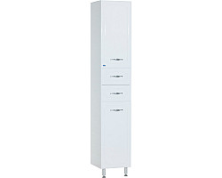 Пенал Bellezza Стелла 4626004120016 напольный L\/R, с бельевой корзиной, белый глянец
