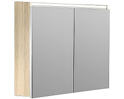 Зеркальный шкаф Boheme Armadi Art Vallessi 80 547-L с подсветкой Дуб светлый матовый