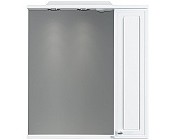 Зеркальный шкаф 65x75 см белый глянец R Damixa Palace One M41MPR0651WG