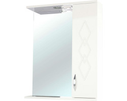 Зеркальный шкаф 50x72,2 см бежевый глянец\/белый глянец R Bellezza Элеганс 4618606521070