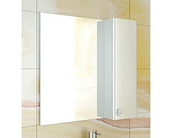Зеркальный шкаф 70x75 см белый глянец Comforty Флоренция 00003130350