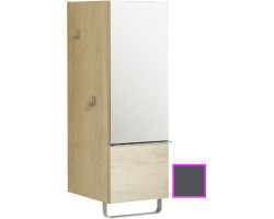 Полуколонна серый антрацит с зеркальной дверцей шарниры справа EB893D-N14