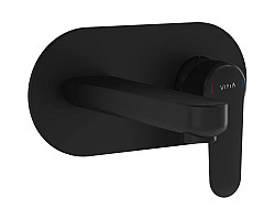 Смеситель для раковины VitrA Root Round A4272136EXP встраиваемый, без донного клапана, черный матовый