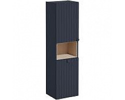 Пенал подвесной темно-синий матовый с бельевой корзиной L VitrA Root Groove 69098