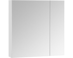 Зеркальный шкаф 70x70 см белый глянец Акватон Асти 1A263402AX010