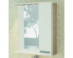 Зеркальный шкаф 75x83,2 см сосна лоредо\/белый глянец Comforty Тулуза 00003121662