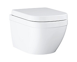 Унитаз подвесной Grohe Euro Ceramic 39554000 безободковый, с сиденьем микролифт, альпийский белый