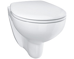Унитаз подвесной Grohe Bau Ceramic 39351000 безободковый, с сиденьем микролифт, альпийский белый