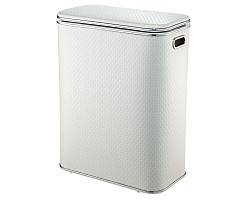 Корзина для белья стандартная, белый хром Geralis Romb NCWH-B