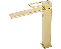 Смеситель для раковины BelBagno Luce LUC-LMC-ORO-W0 без донного клапана, золотой
