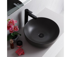 Раковина накладная керамическая 410х410х140мм BelBagno BB1315-H311 серый матовый