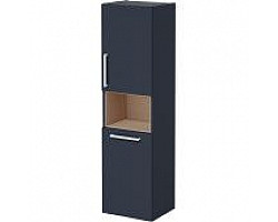 Пенал подвесной темно-синий матовый с бельевой корзиной R VitrA Root 68012