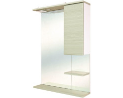 Зеркальный шкаф 60x86,2 см белый матовый\/оливковый матовый R Onika Элита 206022