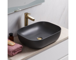 Раковина накладная керамическая 500х400х140мм BelBagno BB1302-H311 серый матовый