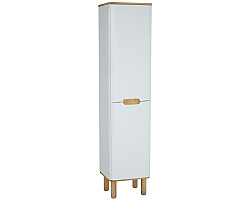 Пенал Vitra Sento 60854 напольный L, с бельевой корзиной, белый матовый\/дуб
