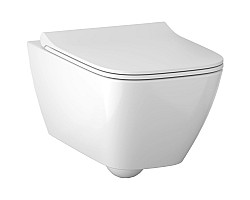 Унитаз подвесной Geberit Smyle Square 500.685.01.1 безободковый, с сиденьем микролифт, белый
