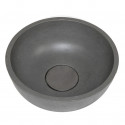 Раковина для ванной накладная Uperwood Belfast круглая, бетон, цвет графит