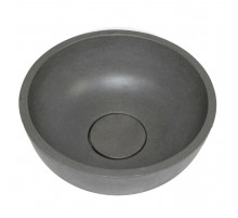 Раковина для ванной накладная Uperwood Belfast круглая, бетон, цвет графит