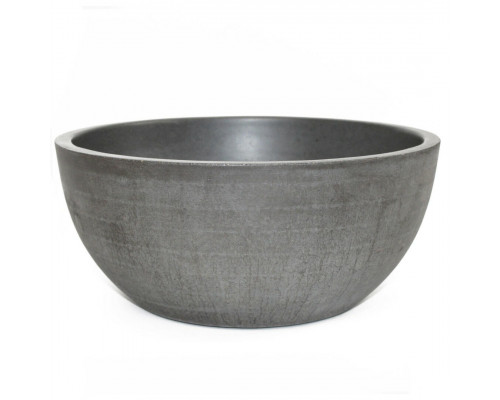 Раковина для ванной накладная Uperwood Belfast круглая, бетон, цвет графит