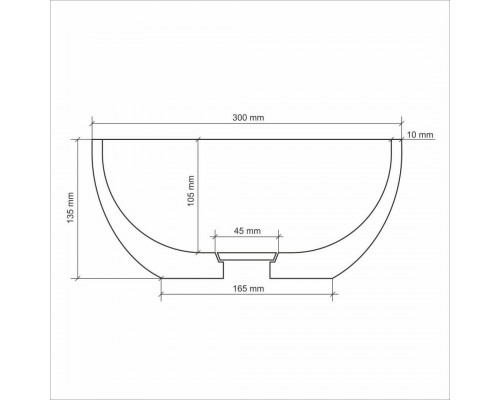Раковина для ванной накладная Uperwood Belfast круглая, бетон, цвет графит