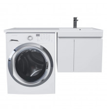 Тумба под стиральную машину Uperwood Magenta, 50 см, подвесная, белая, с дверцами