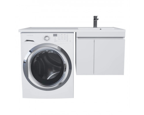 Тумба под стиральную машину Uperwood Magenta, 50 см, подвесная, белая, с дверцами