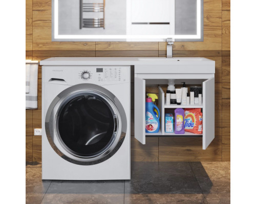 Тумба под стиральную машину Uperwood Magenta, 50 см, подвесная, белая, с дверцами