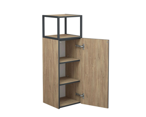 Приобрести Шкаф-пенал Corozo Форест 35 N, подвесной, цвет дуб канзас коричневый в магазине сантехники Santeh-Crystal.ru