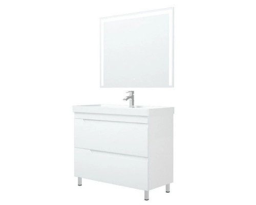 Приобрести Мебель для ванной Corozo Юта Люкс Z2 100, цвет белый в магазине сантехники Santeh-Crystal.ru