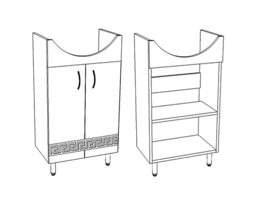 Купить Мебель для ванной Corozo Олимп 60, цвет белый в магазине сантехники Santeh-Crystal.ru