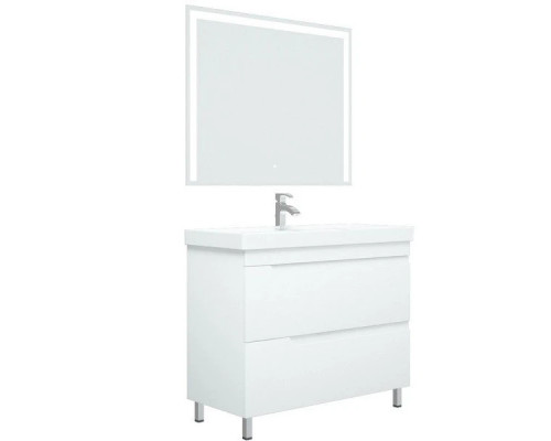 Приобрести Мебель для ванной Corozo Юта Люкс Z2 100, цвет белый в магазине сантехники Santeh-Crystal.ru