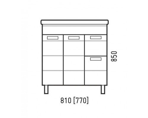 Приобрести Мебель для ванной Corozo Денвер Z2 80, цвет белый в магазине сантехники Santeh-Crystal.ru