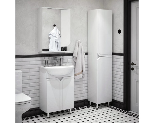 Заказать Мебель для ванной Corozo Сириус 55, цвет белый в магазине сантехники Santeh-Crystal.ru