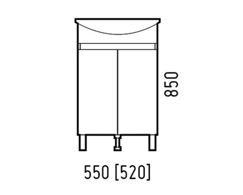 Заказать Мебель для ванной Corozo Джуно 55, цвет белый в магазине сантехники Santeh-Crystal.ru