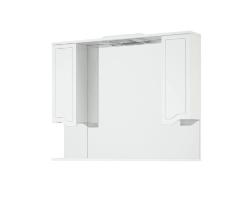 Приобрести Шкаф-зеркало Corozo Мирра 105/С, с подсветкой, цвет белый в магазине сантехники Santeh-Crystal.ru