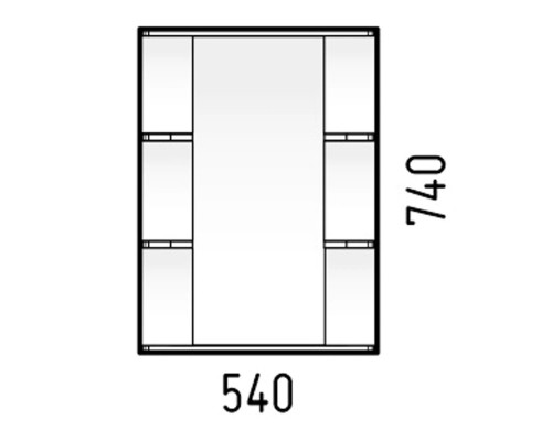 Приобрести Шкаф-зеркало Corozo Орион 55-2, цвет белый в магазине сантехники Santeh-Crystal.ru