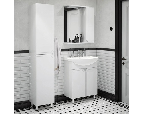 Заказать Шкаф-зеркало Corozo Сириус 65, правый, цвет белый в магазине сантехники Santeh-Crystal.ru